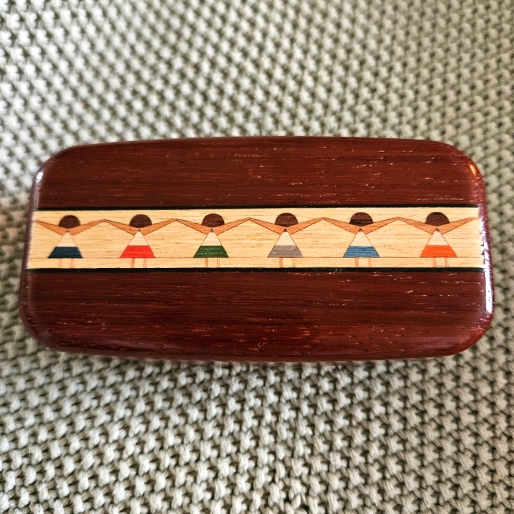 Wooden Secret Box with Colorful Design